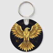 Porte-clés Aigle Géométrique Doré (Verso)