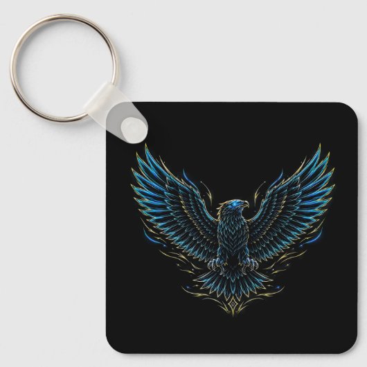 Porte-clés Aigle Néo-Cyberpunk (Recto)