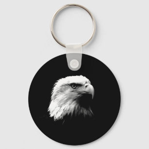 Porte-clés Aigle noir et blanc