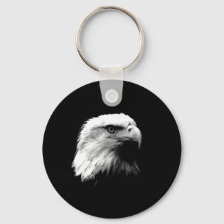 Porte-clés Aigle noir et blanc