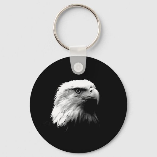 Porte-clés Aigle noir et blanc (Recto)
