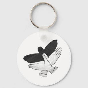 Porte-clés Aigle noir Silhouette main
