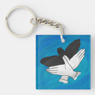 Porte-clés Aigle Ombre Sur Bleu