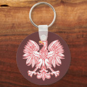 Porte-clés Aigle Polonais Décrit En Porte - clé Rouge (Recto)