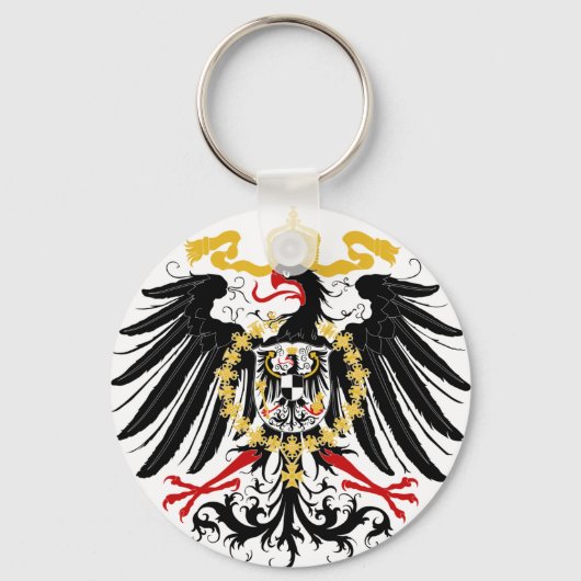Porte-clés Aigle rouge prussien Noir et Or (Recto)