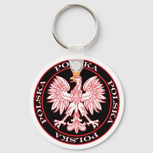 Porte-clés Aigle rouge rond Polska (Recto)