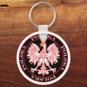 Porte-clés Aigle rouge rond Polska (Recto)