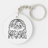 Porte-clés Aigle tribale noire et blanche (Dos)