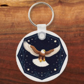 Porte-clés Aigle volant sur fond étoilé (Recto)