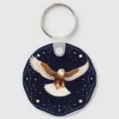 Porte-clés Aigle volant sur fond étoilé (Verso)