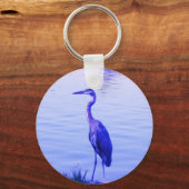 Porte-clés Aigrette Héron Bleu (Recto)