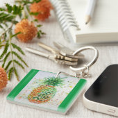 Porte-clés Aiguille Fruit Nourriture Tropical Art Orange Lime (Devant Droit)