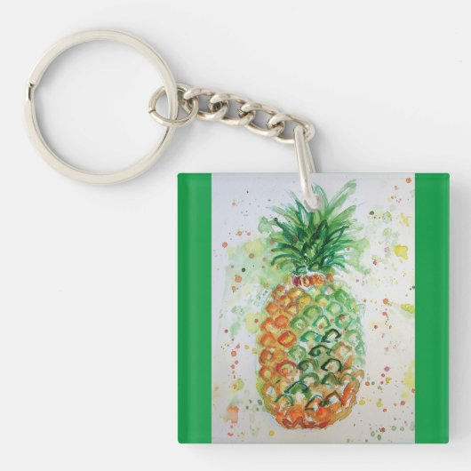 Porte-clés Aiguille Fruit Nourriture Tropical Art Orange Lime (Devant)