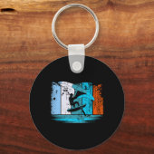 Porte-clés Aile Surf Wing Foil Wingsurfer Retro (Recto)