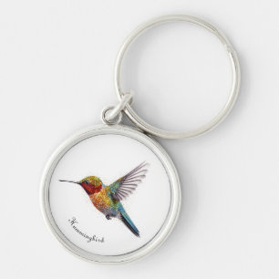 Porte-clés Ailes arc-en-ciel : Art vibrant de colibri, person