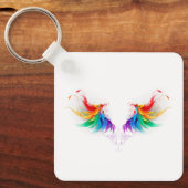 Porte-clés Ailes arc-en-ciel douces (Recto)