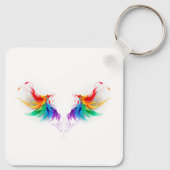 Porte-clés Ailes arc-en-ciel douces (Dos)
