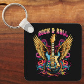 Porte-clés Ailes de guitare Rock n Roll (Recto)