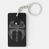 Porte-clés Ailes de l'Ange Skeletal en noir et blanc (Dos)