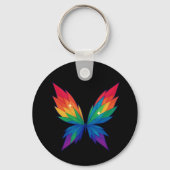 Porte-clés ailes de papillon arc-en-ciel (Recto)