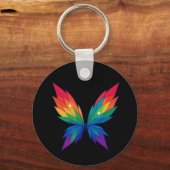 Porte-clés ailes de papillon arc-en-ciel (Recto)