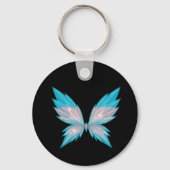 Porte-clés ailes de papillon bleu glace (Recto)
