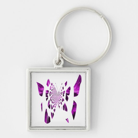 Porte-clés Ailes de papillon violet (Devant)