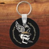 Porte-clés Ailes du crâne de fumée (Recto)