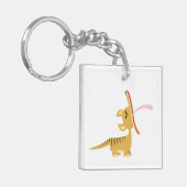 Porte-clés Aimant Acrylique Thylacine en Yawning Carton migno (Devant gauche)