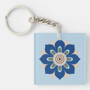 Porte-clés aimants à motif de rosette vintage