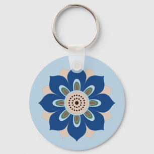 Porte-clés aimants à motif de rosette vintage