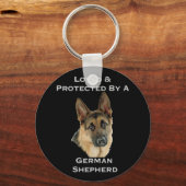 Porte-clés Aimé Et Protégé Par Un Berger Allemand (Recto)