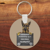Porte-clés Aimé et protégé par un berger allemand (Recto)