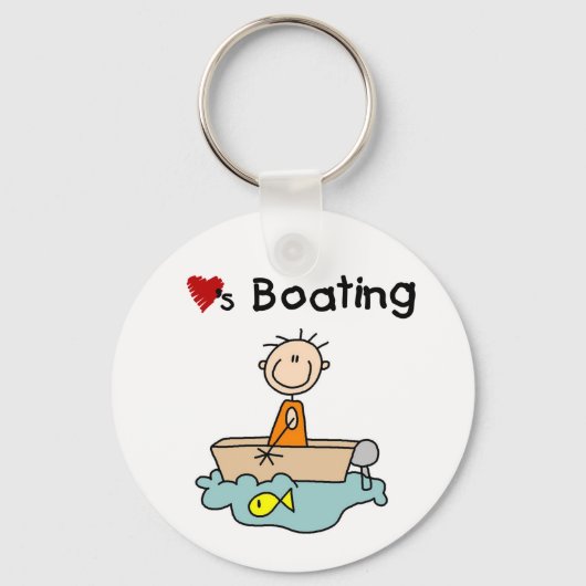 Porte-clés Aime le Bateau (Recto)