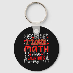 Porte-clés Aime les maths Joyeuse Saint-Valentin Prof de math