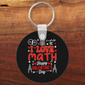 Porte-clés Aime les maths Joyeuse Saint-Valentin Prof de math (Recto)