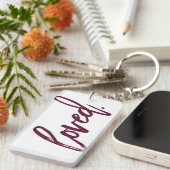 Porte-clés Aimé. Typographie de script tendance moderne de Bo (Devant droit)