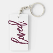 Porte-clés Aimé. Typographie de script tendance moderne de Bo (Dos)