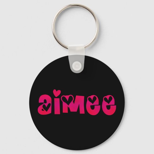 Porte-clés Aimée dans les coeurs (Recto)
