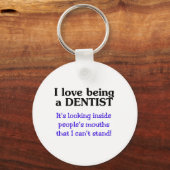 Porte-clés Aimer Être un dentiste (Recto)