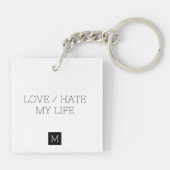 Porte-clés Aimer/haïr ma vie (Dos)