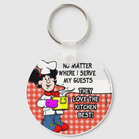 Porte-clés Aimer La Cuisine Le Mieux (Recto)