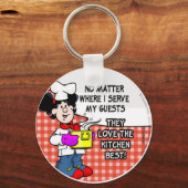 Porte-clés Aimer La Cuisine Le Mieux (Recto)