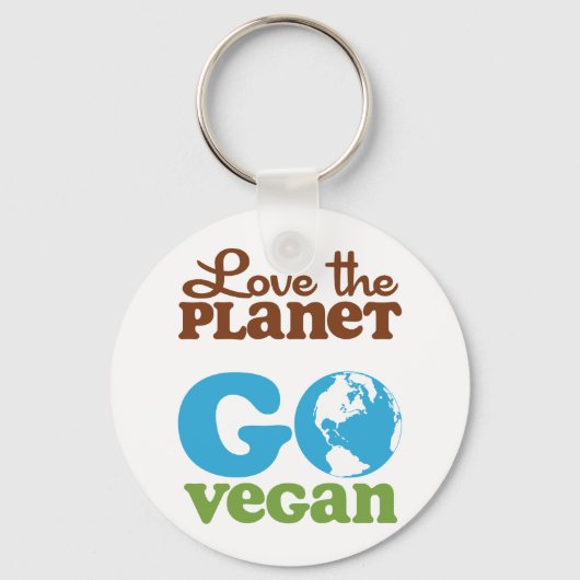 Porte-clés Aimer la planète Go Vegan (Recto)