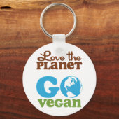 Porte-clés Aimer la planète Go Vegan (Recto)