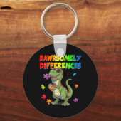 Porte-clés Aimer L'Autisme T Rex Dinosaur Rawrsomement Différ (Recto)