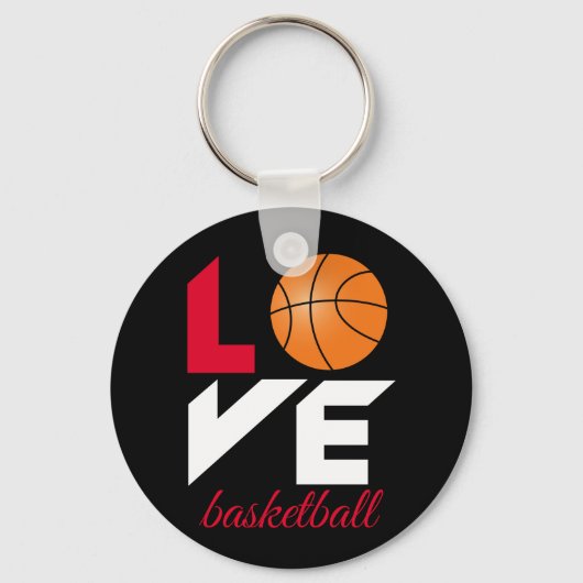 Porte-clés Aimer le basket-ball (Recto)