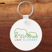 Porte-clés Aimer l'éléphant (Recto)