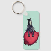 Porte-clés Aimer les chevaux (Recto)