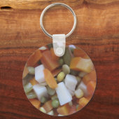 Porte-clés Aimer les légumes mixtes (Recto)